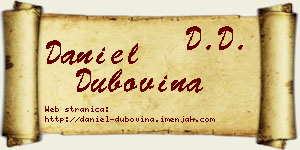 Daniel Dubovina vizit kartica